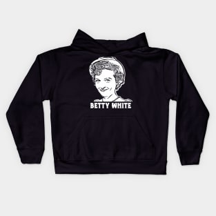 Betty White | in white vintage Kids Hoodie